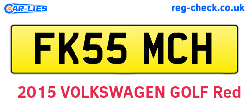 FK55MCH are the vehicle registration plates.