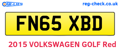 FN65XBD are the vehicle registration plates.