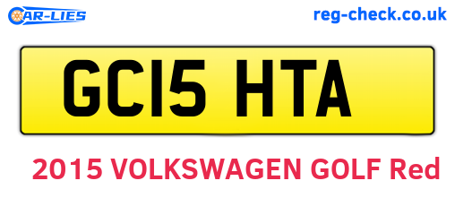 GC15HTA are the vehicle registration plates.