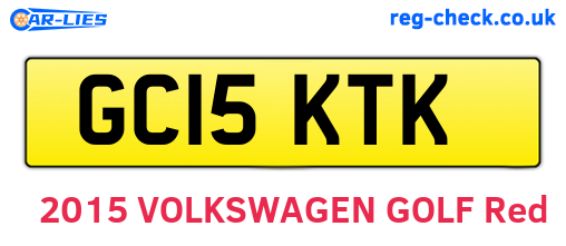 GC15KTK are the vehicle registration plates.