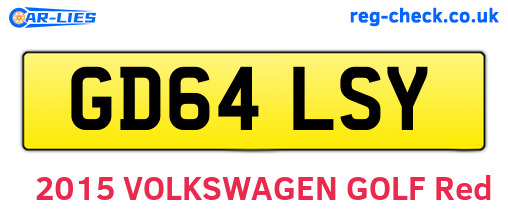 GD64LSY are the vehicle registration plates.