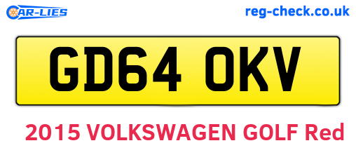GD64OKV are the vehicle registration plates.
