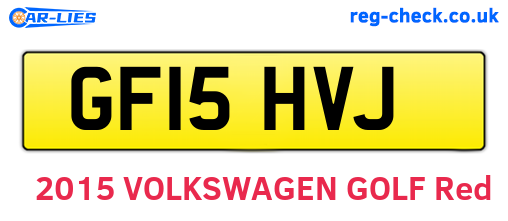 GF15HVJ are the vehicle registration plates.