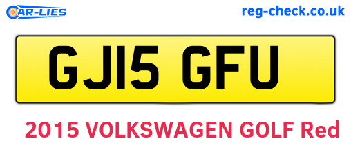 GJ15GFU are the vehicle registration plates.