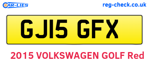 GJ15GFX are the vehicle registration plates.