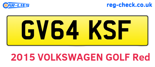 GV64KSF are the vehicle registration plates.