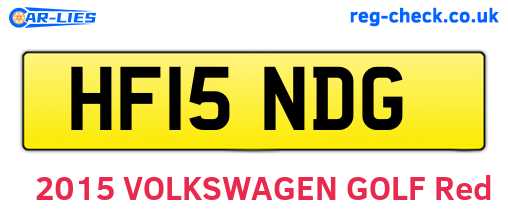 HF15NDG are the vehicle registration plates.