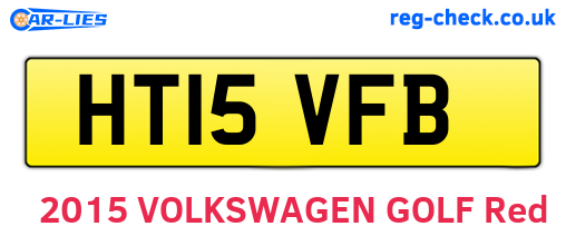HT15VFB are the vehicle registration plates.