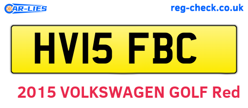 HV15FBC are the vehicle registration plates.