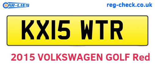 KX15WTR are the vehicle registration plates.