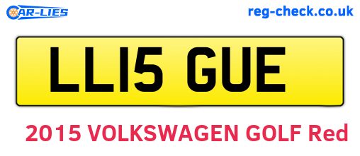 LL15GUE are the vehicle registration plates.