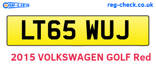 LT65WUJ are the vehicle registration plates.