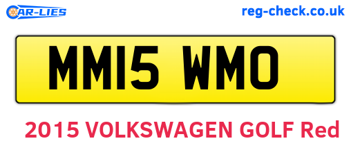 MM15WMO are the vehicle registration plates.