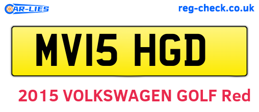 MV15HGD are the vehicle registration plates.