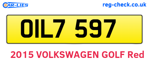OIL7597 are the vehicle registration plates.