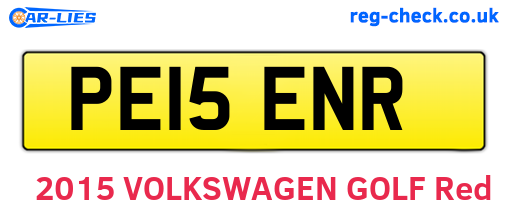 PE15ENR are the vehicle registration plates.