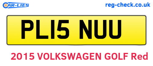PL15NUU are the vehicle registration plates.