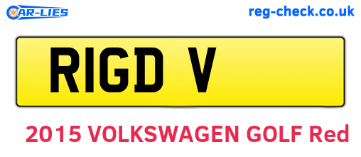 R1GDV are the vehicle registration plates.