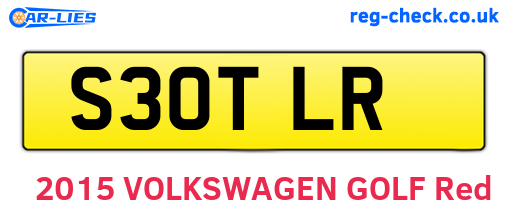 S30TLR are the vehicle registration plates.