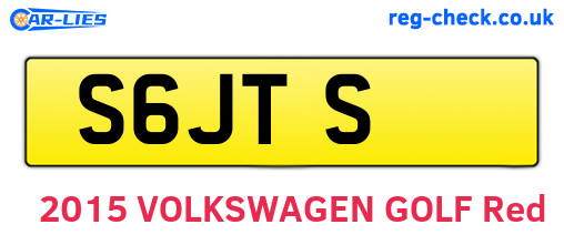 S6JTS are the vehicle registration plates.