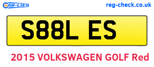 S88LES are the vehicle registration plates.