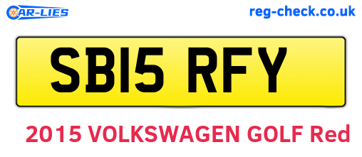 SB15RFY are the vehicle registration plates.