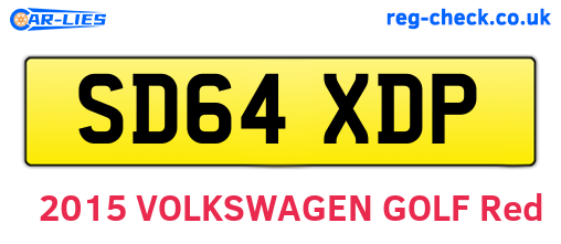 SD64XDP are the vehicle registration plates.