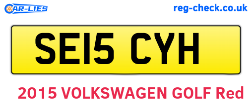 SE15CYH are the vehicle registration plates.