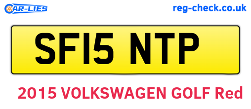 SF15NTP are the vehicle registration plates.