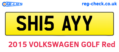 SH15AYY are the vehicle registration plates.