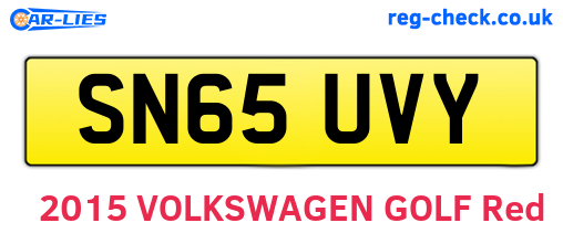 SN65UVY are the vehicle registration plates.