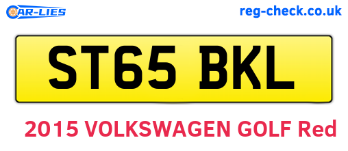 ST65BKL are the vehicle registration plates.
