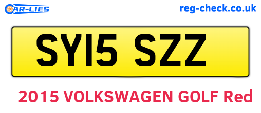 SY15SZZ are the vehicle registration plates.