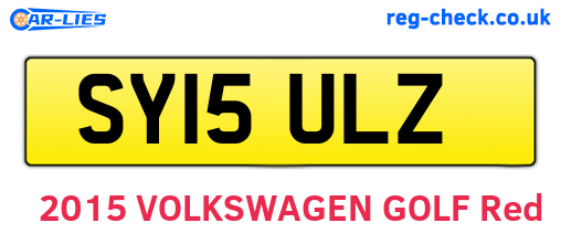 SY15ULZ are the vehicle registration plates.