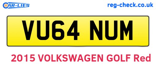 VU64NUM are the vehicle registration plates.
