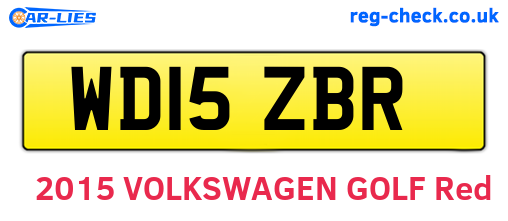 WD15ZBR are the vehicle registration plates.