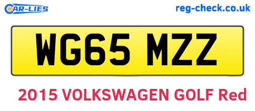 WG65MZZ are the vehicle registration plates.