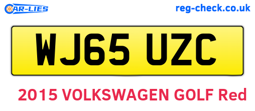 WJ65UZC are the vehicle registration plates.