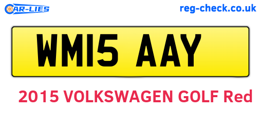WM15AAY are the vehicle registration plates.