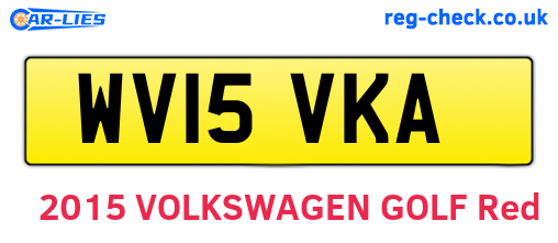 WV15VKA are the vehicle registration plates.