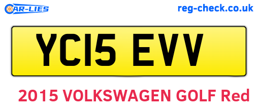 YC15EVV are the vehicle registration plates.