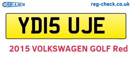 YD15UJE are the vehicle registration plates.