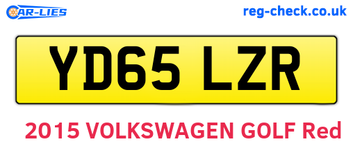 YD65LZR are the vehicle registration plates.