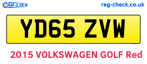 YD65ZVW are the vehicle registration plates.