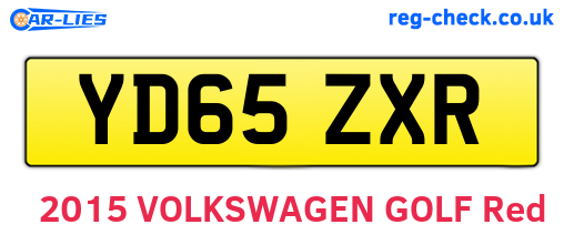 YD65ZXR are the vehicle registration plates.