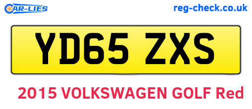 YD65ZXS are the vehicle registration plates.