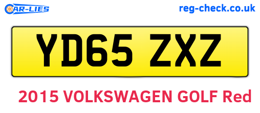 YD65ZXZ are the vehicle registration plates.