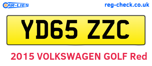 YD65ZZC are the vehicle registration plates.