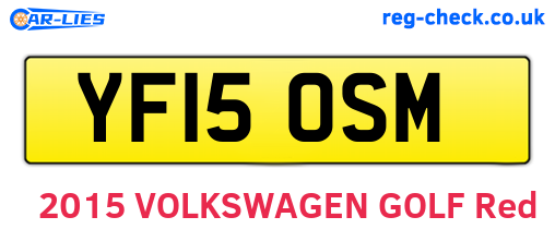 YF15OSM are the vehicle registration plates.