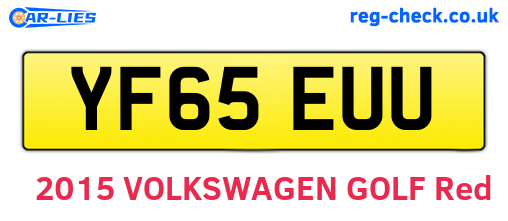 YF65EUU are the vehicle registration plates.